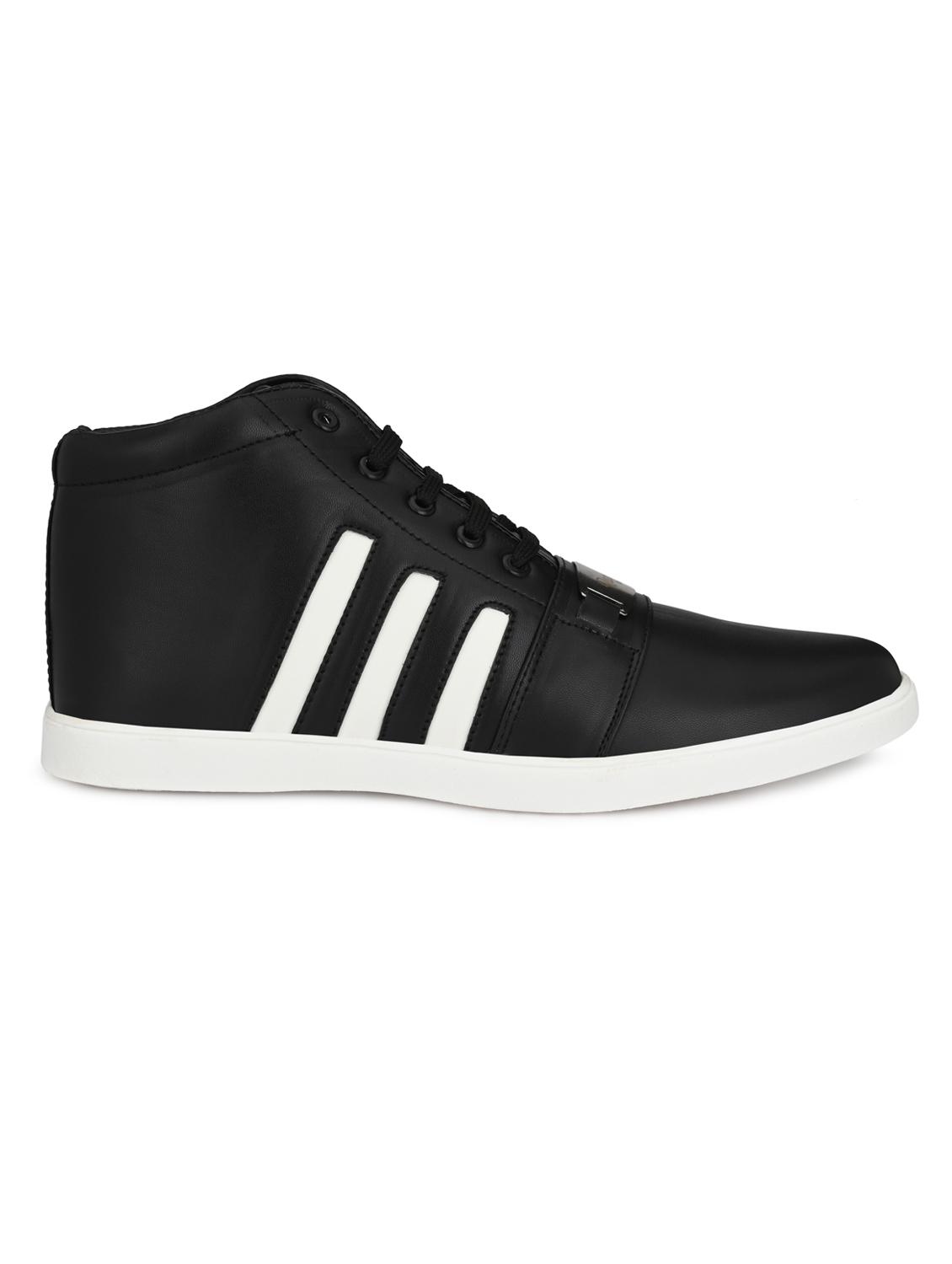 black leatherette lace up sneakers - 16858821 - Zoom Image - 2