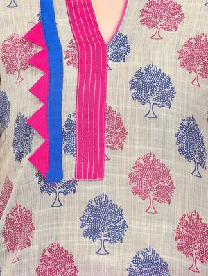 printed unstitched suit - 16859035 - Standard Image - 5