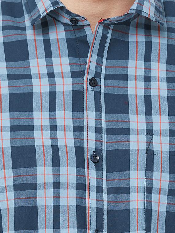 blue checkered casual shirt - 16859065 - Zoom Image - 5