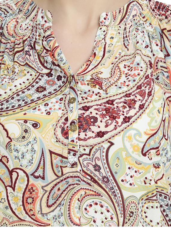 mandarin neck paisley top - 16861580 - Zoom Image - 5