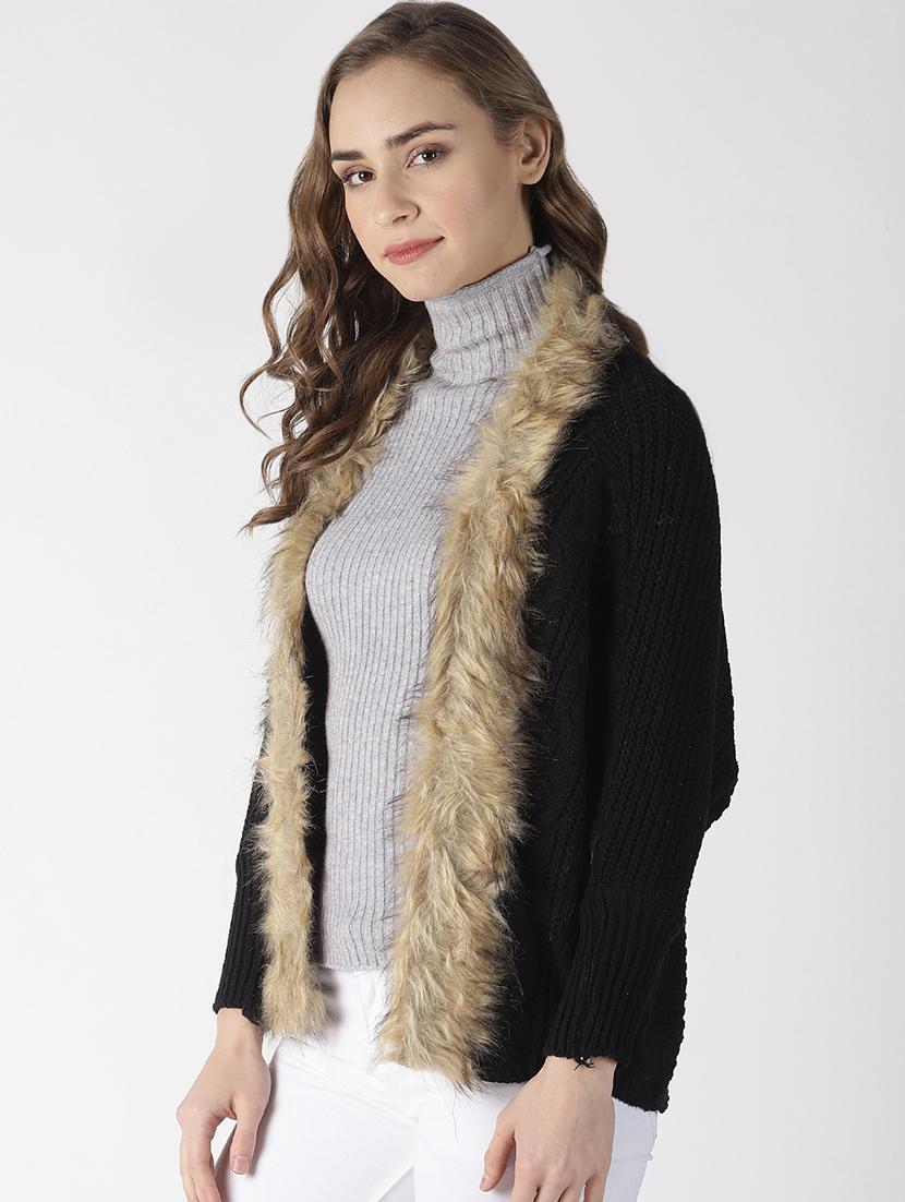 fur detail textured coat - 16862022 - Zoom Image - 2