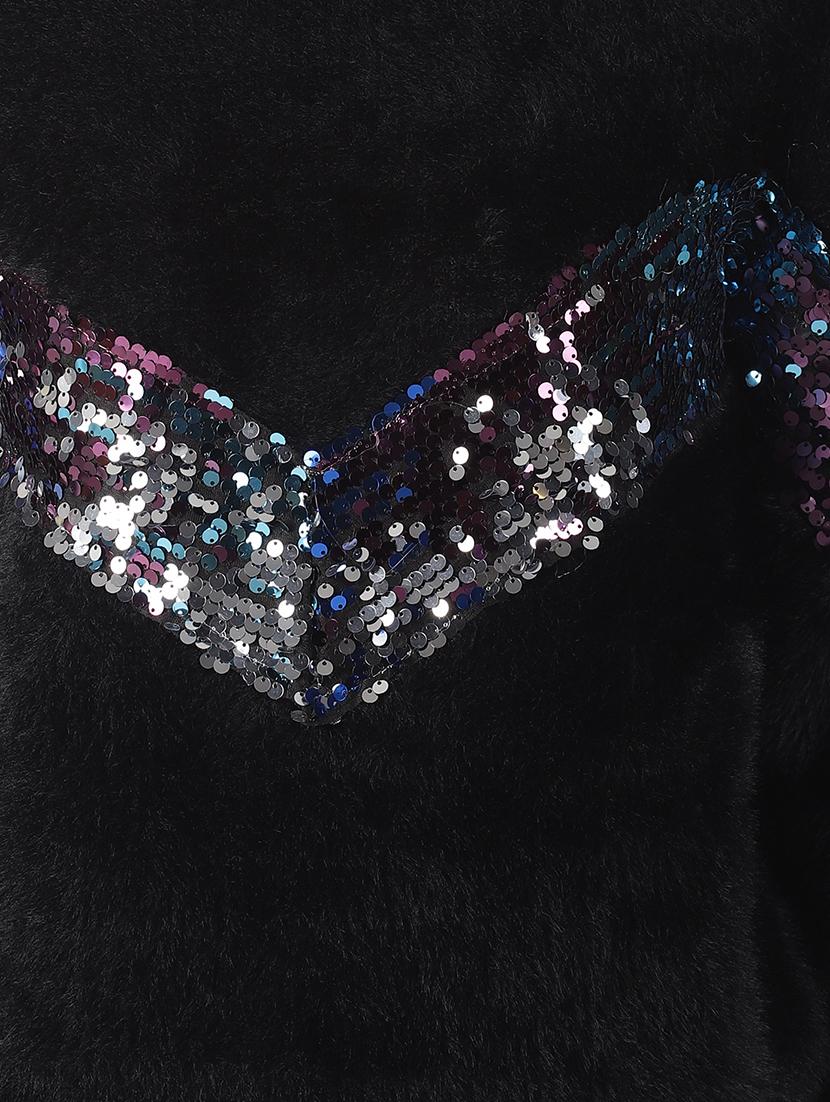 sequin embellished crew neck pullover - 16862039 - Zoom Image - 5