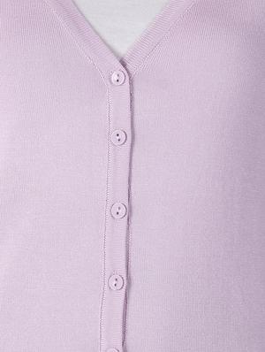 v-neck solid cardigan - 16862047 - Standard Image - 5