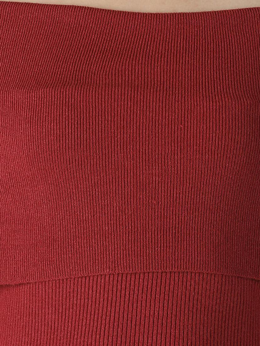 off shoulder textured pullover - 16862050 - Zoom Image - 5
