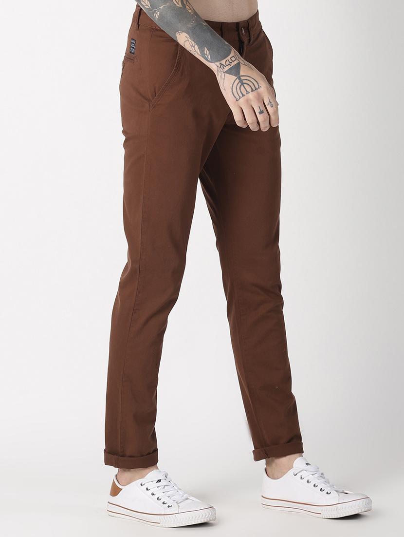 brown solid chinos - 16862378 - Zoom Image - 2