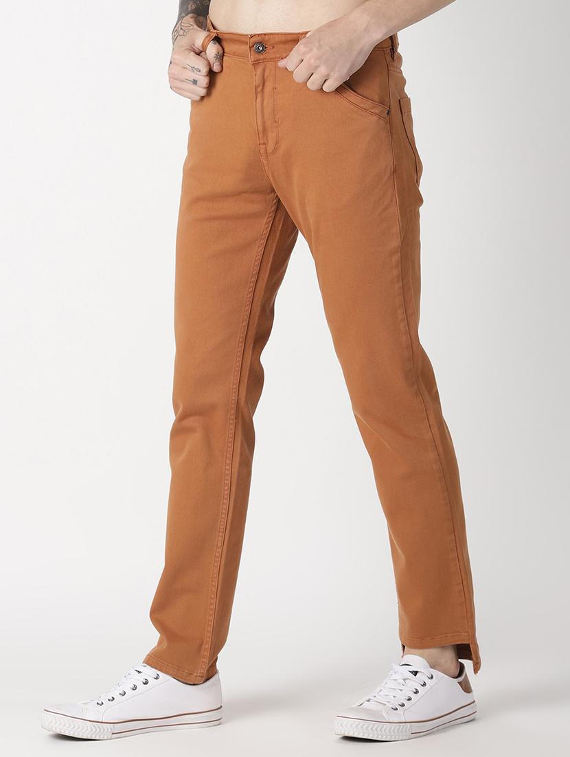 brown solid chinos - 16862379 - Zoom Image - 2