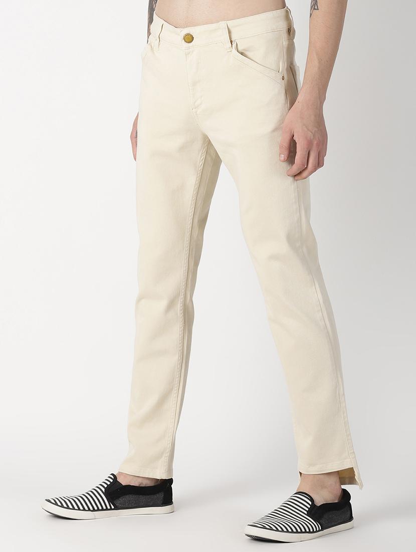 beige solid chinos - 16862380 - Zoom Image - 2