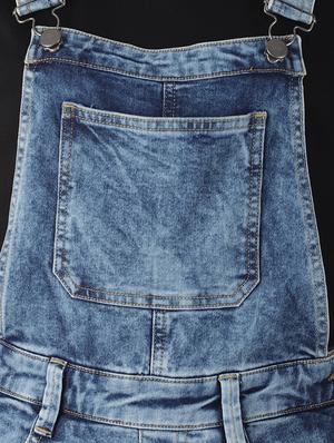 acid washed denim dungaree - 16862882 - Standard Image - 5