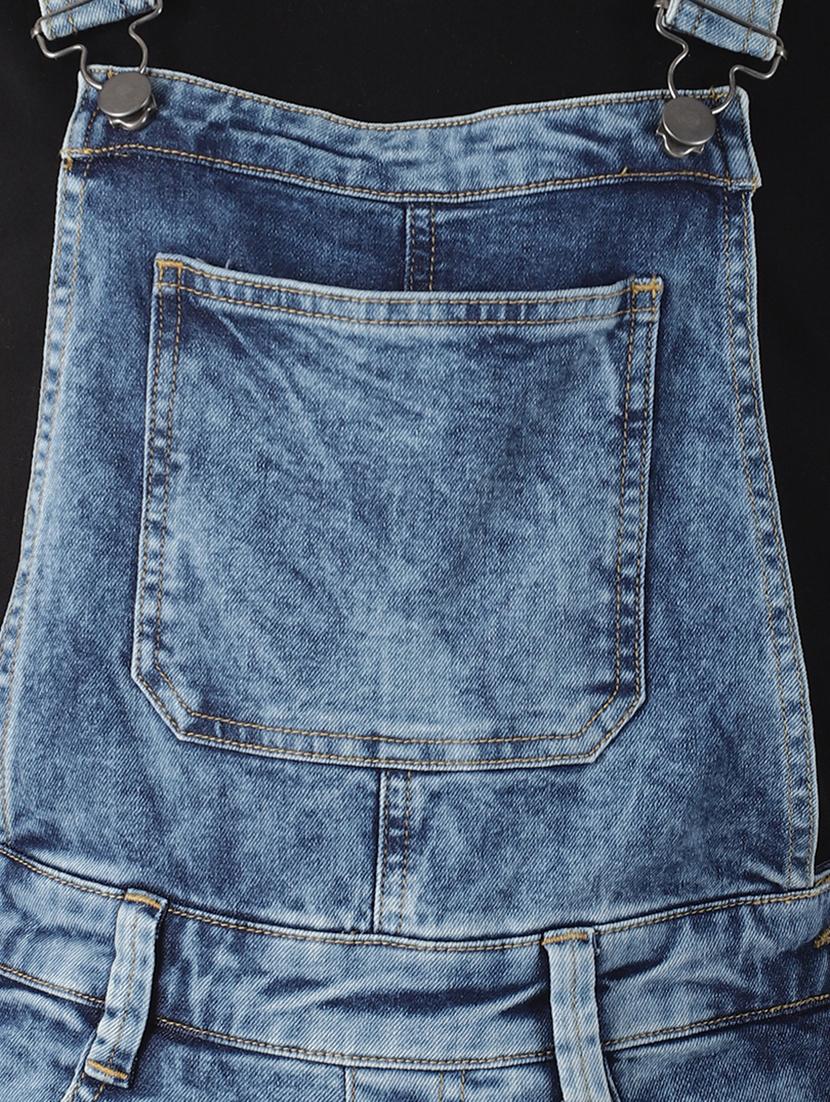 acid washed denim dungaree - 16862882 - Zoom Image - 5
