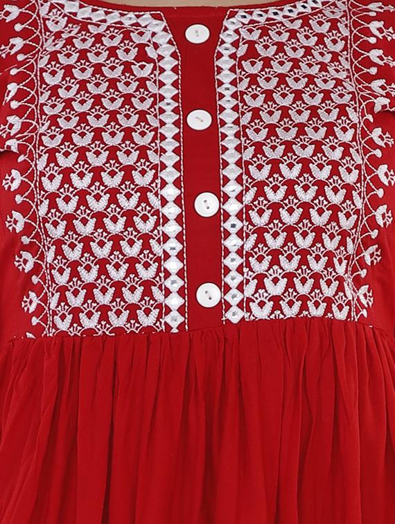 embroidered flared kurti - 16863478 - Zoom Image - 5