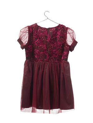 maroon colored net frock - 16863780 - Standard Image - 2