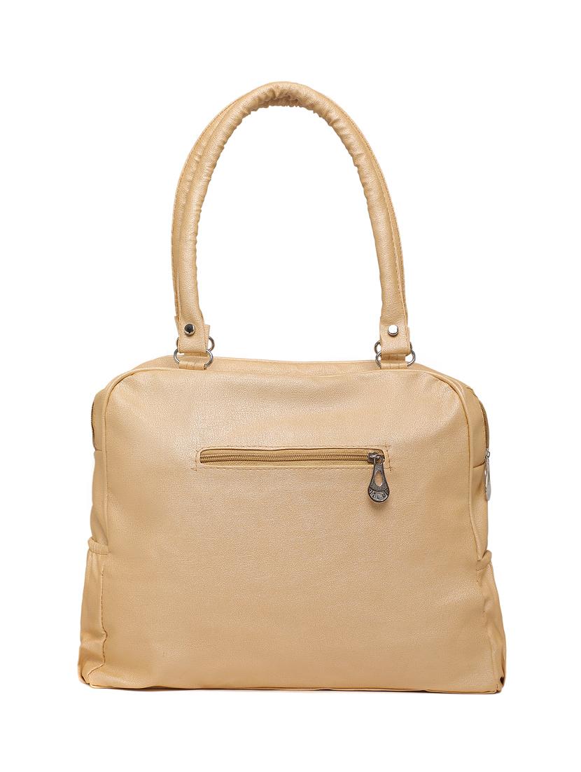 beige leatherette regular handbag - 16863925 - Zoom Image - 2