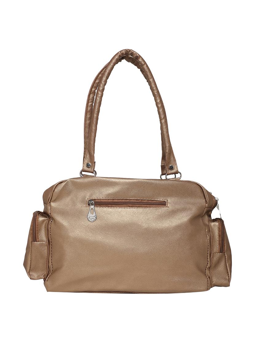 brown leatherette regular handbag - 16863950 - Zoom Image - 2