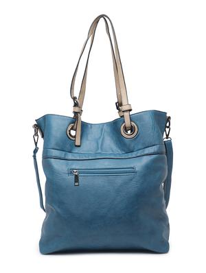 blue leather regular handbag - 16863998 - Standard Image - 2