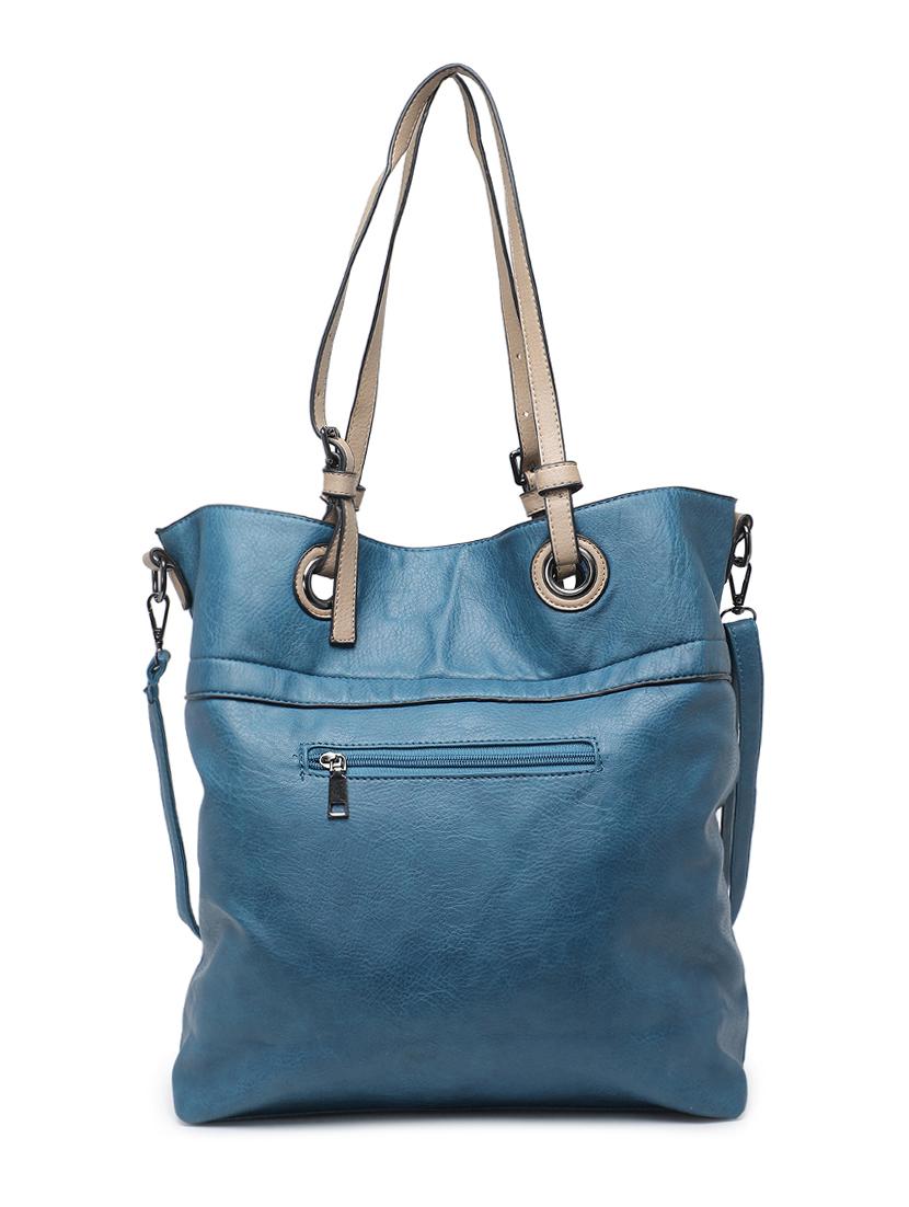 blue leather regular handbag - 16863998 - Zoom Image - 2