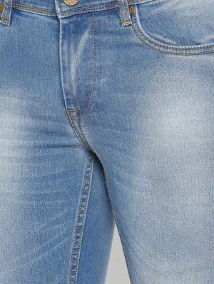 blue heavy washed distressed denim jeans - 16865279 - Standard Image - 5