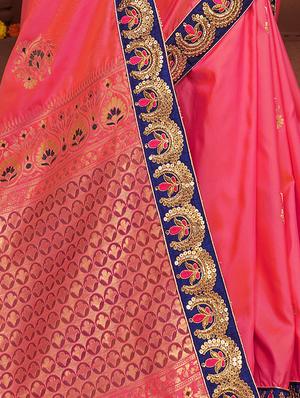 self design embroidered saree with blouse - 16867110 - Standard Image - 5