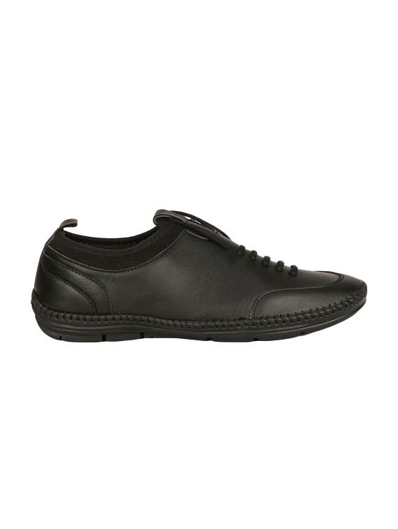 black leatherette lace up shoes - 16867222 - Zoom Image - 2