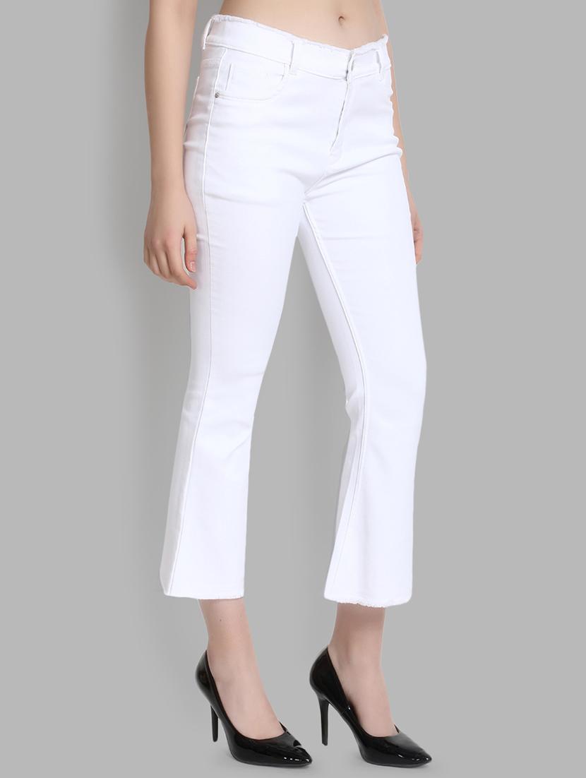 high rise frayed hem jeans - 16868020 - Zoom Image - 2
