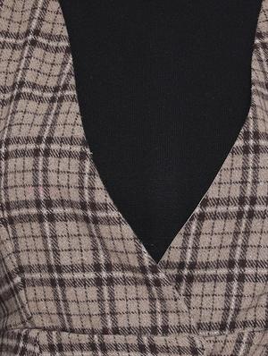 double breasted checkered dress - 16868303 - Standard Image - 5