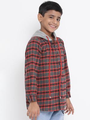 red colored cotton shirt - 16868335 - Standard Image - 2