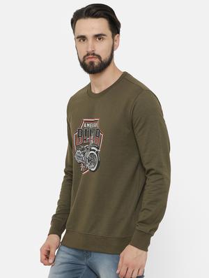 green chest print sweatshirt - 16868528 - Standard Image - 2