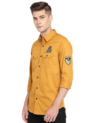 yellow solid casual shirt - 16868967 - Standard Image - 2