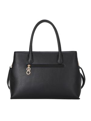 black leatherette (pu) regular handbag - 16869274 - Standard Image - 2