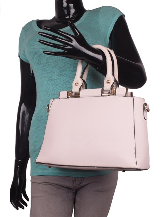 white leatherette (pu) regular handbag - 16869917 - Zoom Image - 5