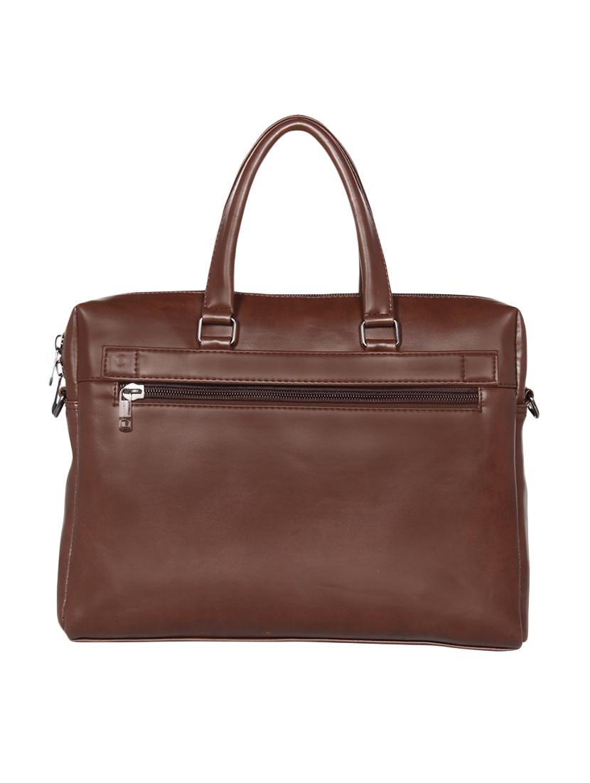 brown leatherette (pu) laptop bag - 16870245 - Zoom Image - 2