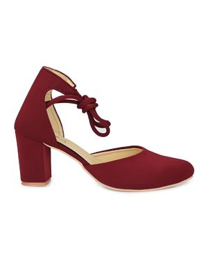 maroon fabric pumps - 16871777 - Standard Image - 2