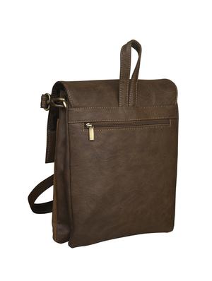 brown leatherette (pu) messenger messengerbag - 16876512 - Standard Image - 2