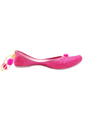 pink embroidered jutis - 16876639 - Standard Image - 2