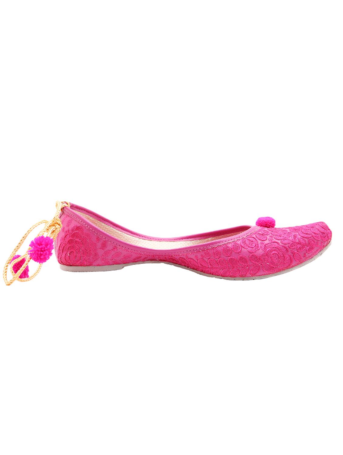 pink embroidered jutis - 16876639 - Zoom Image - 2