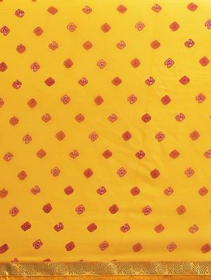 geometrical printed saree with blouse - 16876967 - Standard Image - 5