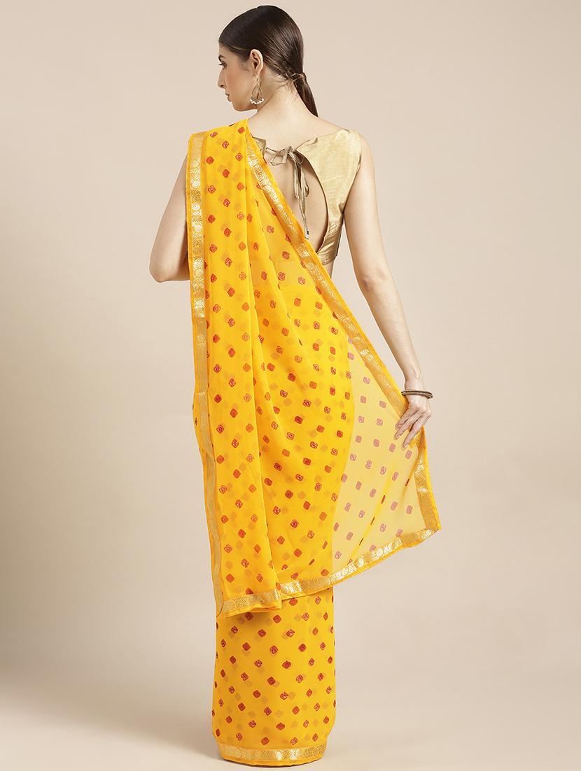 geometrical printed saree with blouse - 16876967 - Zoom Image - 2