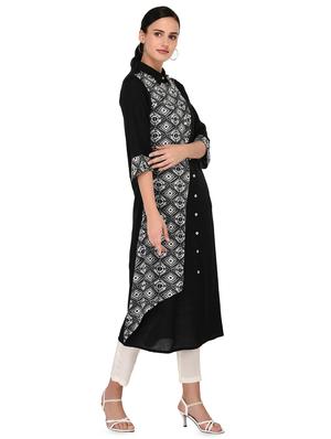 printed a-line kurta - 16877240 - Standard Image - 2