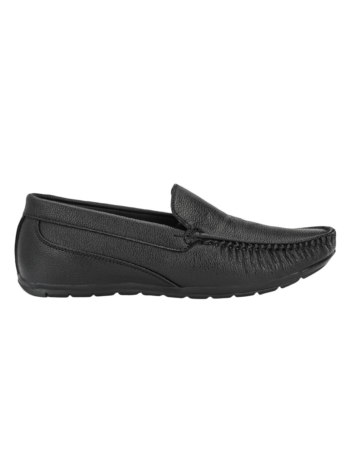black leatherette slip on loafers - 16877406 - Zoom Image - 2