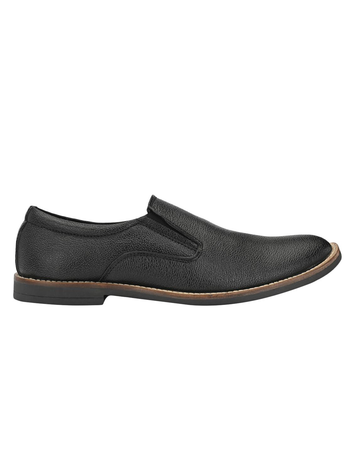 black leatherette slip ons - 16877411 - Zoom Image - 2