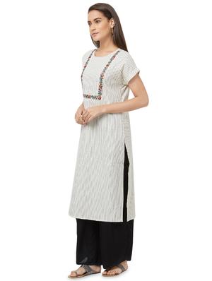 striped straight kurta - 16878371 - Standard Image - 2