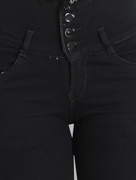 high rise frayed detail jeans - 16878863 - Zoom Image - 5
