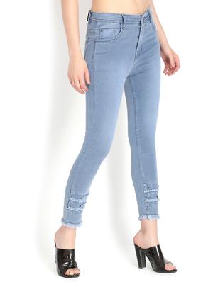 high rise frayed hem jeans - 16878879 - Standard Image - 2