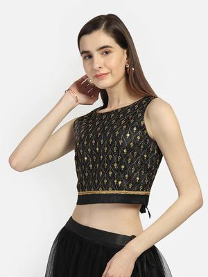 self design embroidered blouse - 16879419 - Standard Image - 2