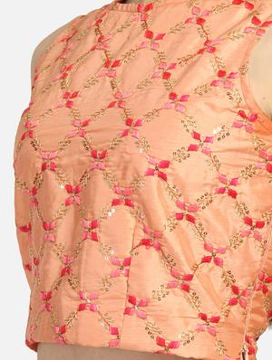 self design embroidered blouse - 16879426 - Standard Image - 5
