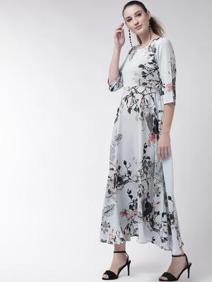 tie front floral maxi dress - 16879841 - Standard Image - 2