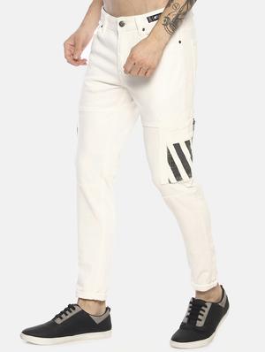 white solid plain jeans - 16879880 - Standard Image - 2