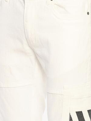 white solid plain jeans - 16879880 - Standard Image - 5
