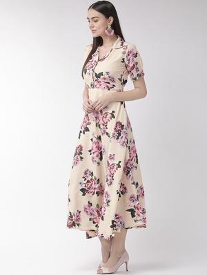 tie back floral maxi dress - 16880276 - Standard Image - 2