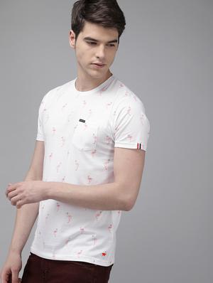 white printed pocket t-shirt - 16881139 - Standard Image - 2