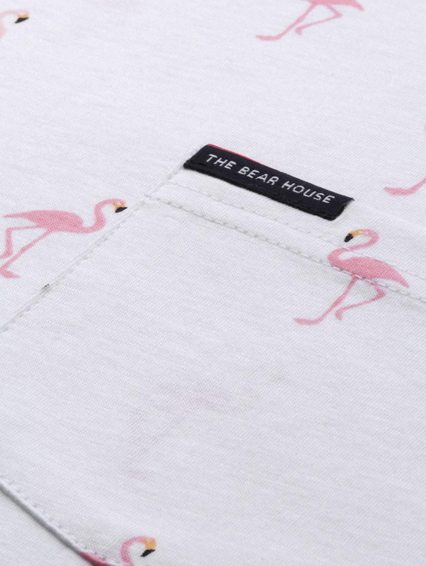 white printed pocket t-shirt - 16881139 - Zoom Image - 5
